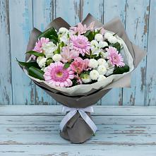 Букет цветов из:  Герберы, Альстромерии и Хризантемы #REPLACE_PRED# Березовском Свердловской области