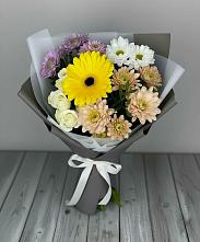 Букет цветов из:  Розы, Герберы и Хризантемы в Березовском Свердловской области