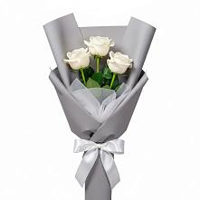Букет 3 белые розы #REPLACE_PRED# Березовском Свердловской области