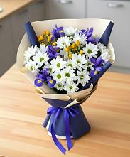 Букет цветов из:  Розы, Ирисы и Хризантемы #REPLACE_PRED# Березовском Свердловской области