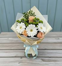 Букет цветов из:  Герберы, Розы и Хризантемы #REPLACE_PRED# Березовском Свердловской области